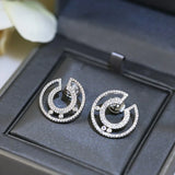 Circle Earrings In Sterling Silver