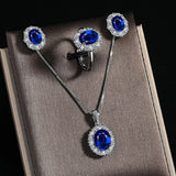 Blue Sapphire Gemstone Set In  Sterling Silver