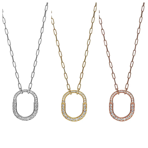 Moissanite necklace In sterling silver