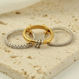 Interlocking Rings In Sterling Silver