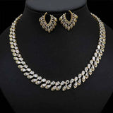 Cubic Zirconia Necklace Earrings Set