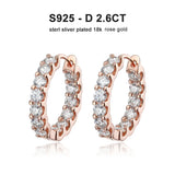 Moissanite HoopEarring In Sterling Sliver