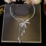 Flower Necklace And Earrings Set