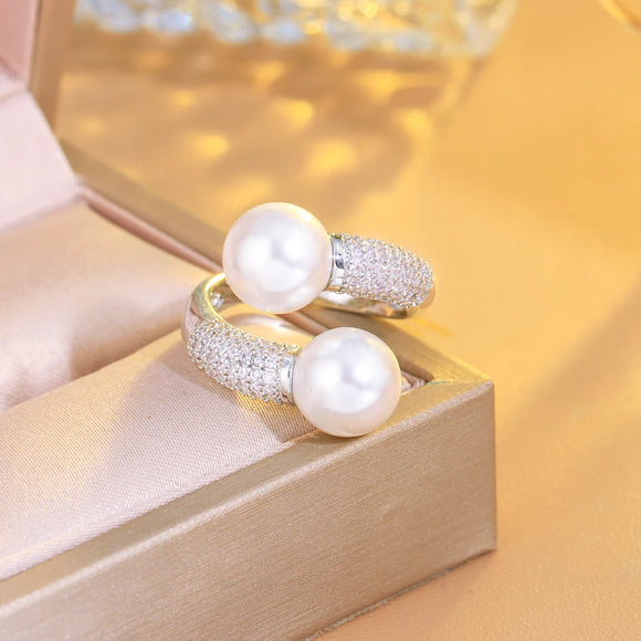 Adjustable Pearl Ring