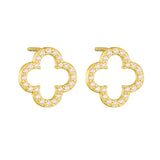 N Earrings In  Sterling Silver