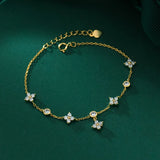 Moissanite Bracelet In 14k gold plated