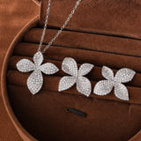 Flower Necklace Earring  Set