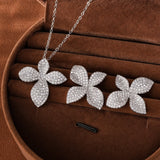Flower Necklace Earring  Set