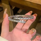 Cubic Zircon Open Bracelet