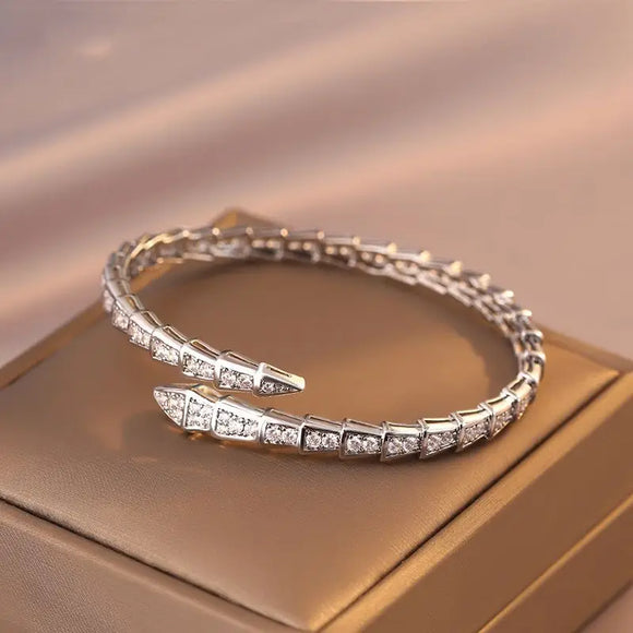Cubic Zircon Open Bracelet