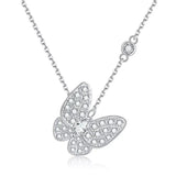 Moissanite Butterfly Pendant In 18K Gold Plated