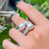 Adjustable Pearl Ring