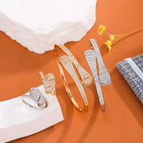 Bracelet and Ring Set In 18k Gold Plated