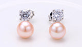 P Freshwater Pearl Earrings In Sterling Silver