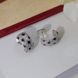 N Stud Earrings In Sterling Silver