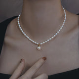 Freshwater Pearl Necklace  In 14K Gold plated