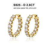 Moissanite HoopEarring In Sterling Sliver