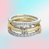 Interlocking Rings In Sterling Silver