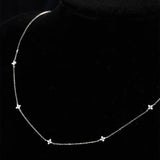 Flower Necklace In 18K Gold  Plated