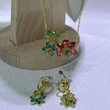  Necklace Earrings Set