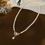 Freshwater Pearl  Necklace In 14K Gold plated