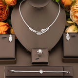 L Necklace Earrings Bracelet Rings Set