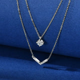 Moissanite  Double Layer Necklace