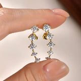 Moissanite Stud Earring In 14K Gold Plated