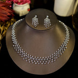 Cubic Zirconia Necklace & Earring Set