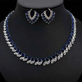 Cubic Zirconia Necklace Earrings Set