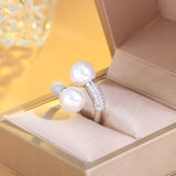 Adjustable Pearl Ring