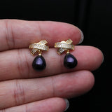 N Natural Freshwater Pearl Earrings
