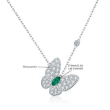 Moissanite Butterfly Pendant In 18K Gold Plated