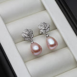 Freshwater Pearl Earrings In Sterling Silver