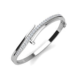 Swarovski Cuff Bracelet In 18k Gold Plated