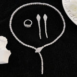 Snake Necklace Earrings Ring Set