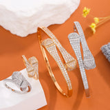 Bracelet and Ring Set In 18k Gold Plated