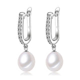 Cultured Freshwater Pearl earrings In sterling silver