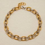 Two Color Chain Necklace &Bracelet