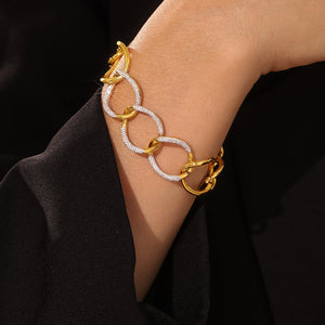 Chains Bracelet In 18k Gold Plated