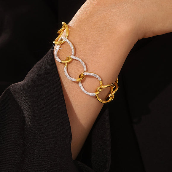 Chains Bracelet In 18k Gold Plated