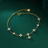Moissanite Bracelet In 14k gold plated