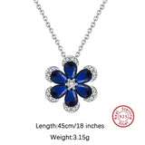 Blue Sapphire Necklace Bracelet & Earrings Set