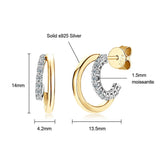 Moissanite  Earrings In Sterling Silver