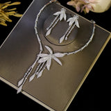 Flower Necklace And Earrings Set