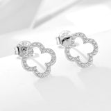 N Earrings In  Sterling Silver