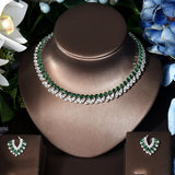 Cubic Zirconia Necklace Earrings Set