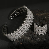 Cubic Zirconia Bangle & Ring Set