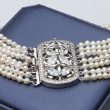 Multi Row Real Pearl Necklace