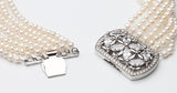 Multi Row Real Pearl Necklace